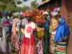 Malian women in line to receive their vaccinations