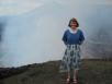 Twila standing at the edge of the volcano