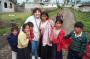 Deb with local Indian kids
