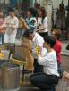 Worshippers at a local shrine